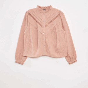 Blouse en gaze de coton plumetis