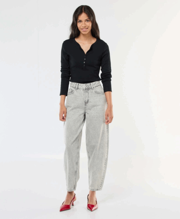 Jean mom taille haute